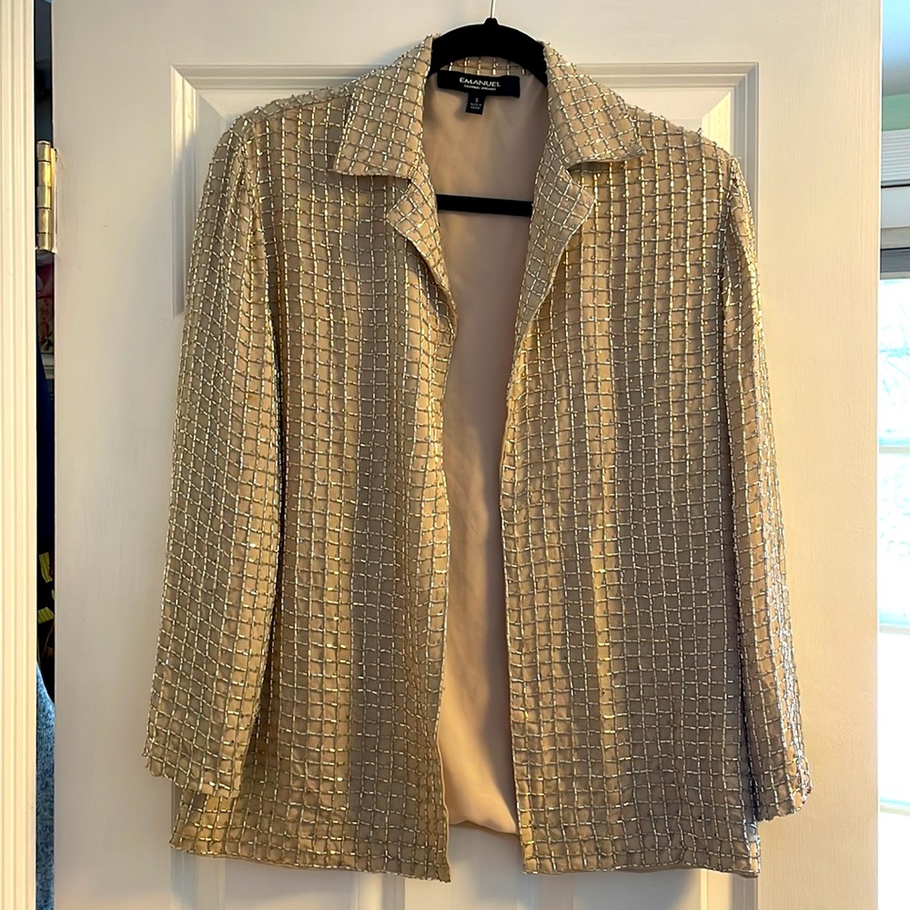 Emanuel Ungaro silk beaded evening jacket size S - Picture 13 of 13